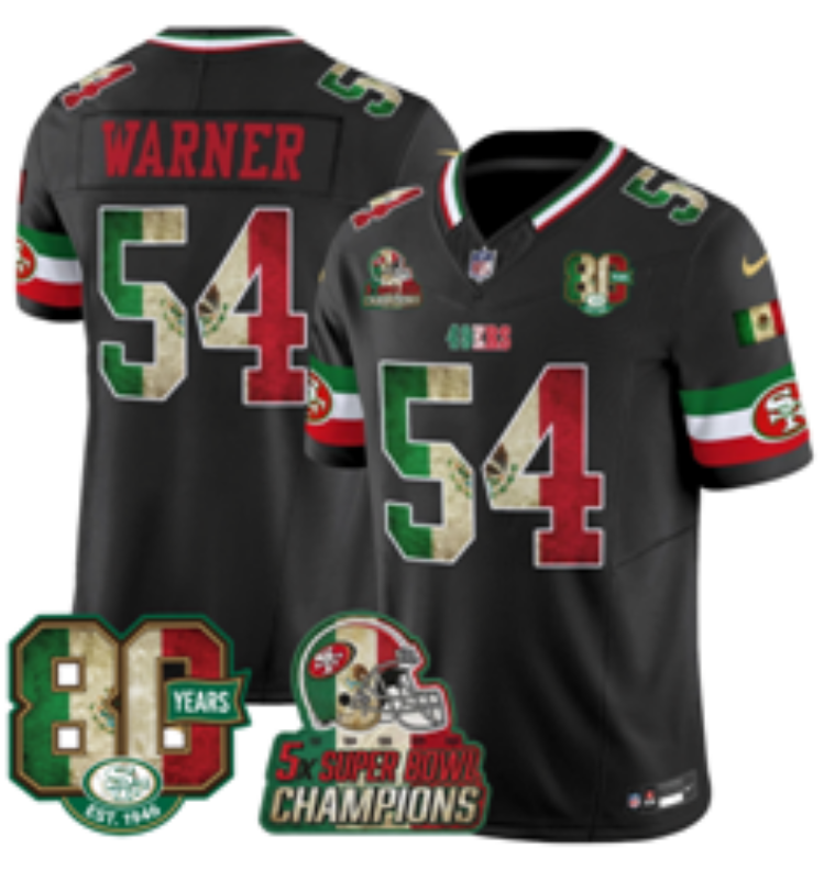 Men 2026 Nike San Francisco 49ers #54 Warner black NFL Jersey 091507->san francisco 49ers->NFL Jersey